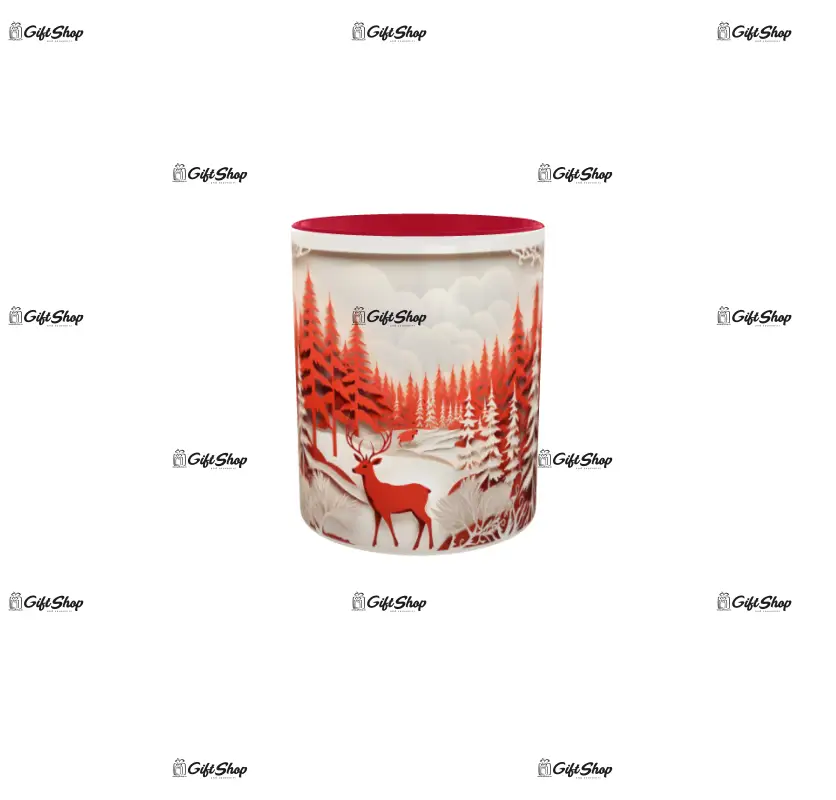 Iarna decor, cana din ceramica, 330ml, model cgs1788